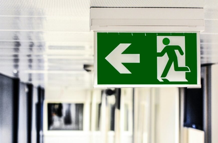 exit sign mat features
